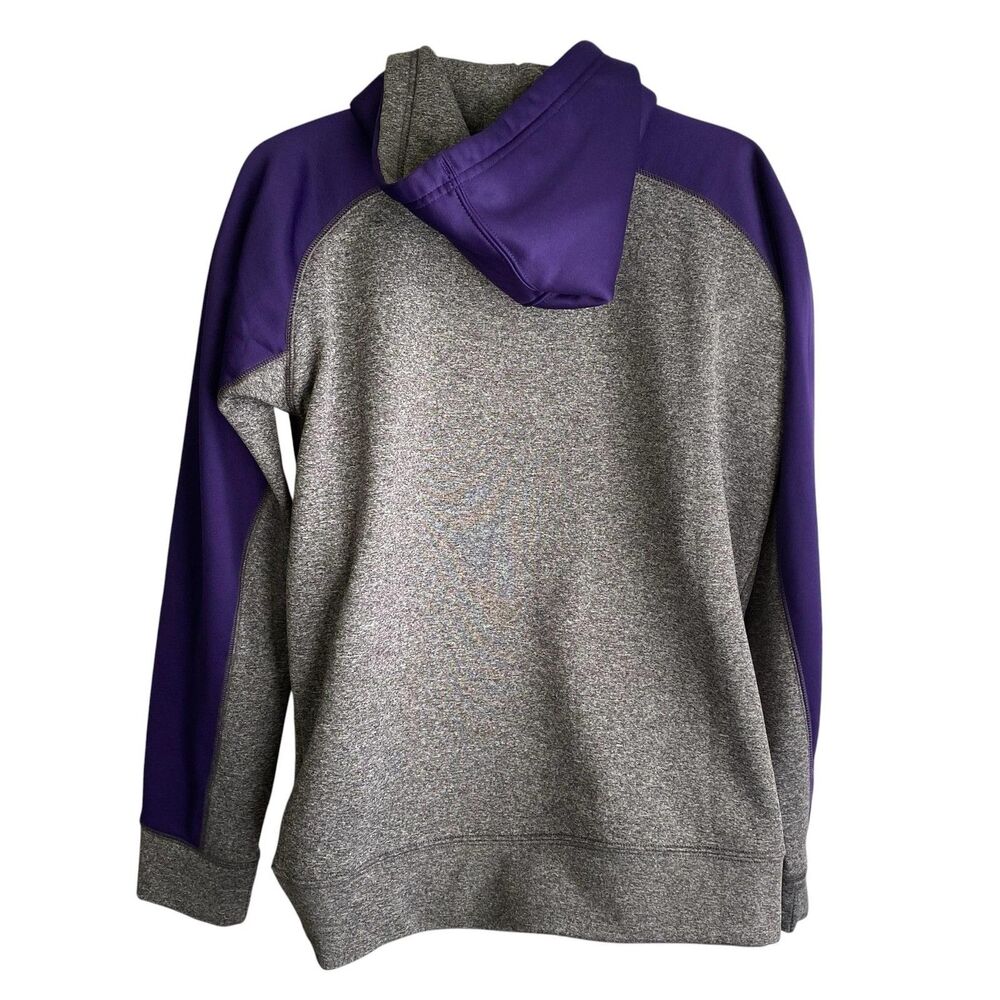 LSU Tigers Hoodie Mens Medium Gray NCAA Football Knights Apparel Sweatshirt - Picture 6 of 9